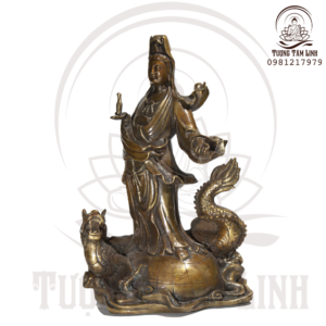 Tượng Đồng Ngài Quan Âm Nam Hải Cưỡi Rồng