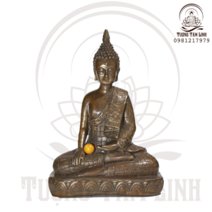 Tượng Đồng Ngài Bổn Sư Thích Ca Mâu Ni Bắt Ấn Xúc Địa