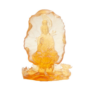 Tượng Quan Âm Lá Đề Đá Lưu Ly